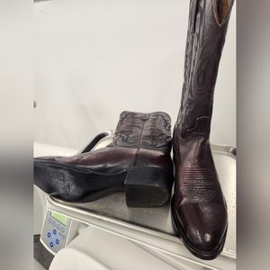 10.5D Lucchese CARSON🦜 black cherry🦜 made in USA